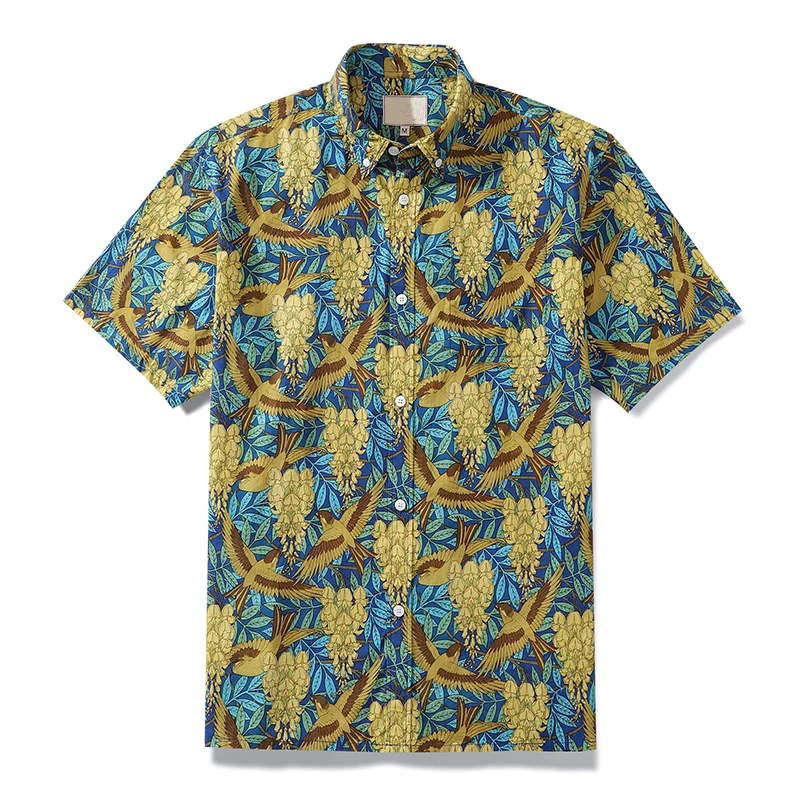 

Hawaiian Shirt Men Summer 3d Birds Printed Holiday Travel Hawaii Short Sleeve Blouses Tee Shirts Oversized Casual Camisa Lapel