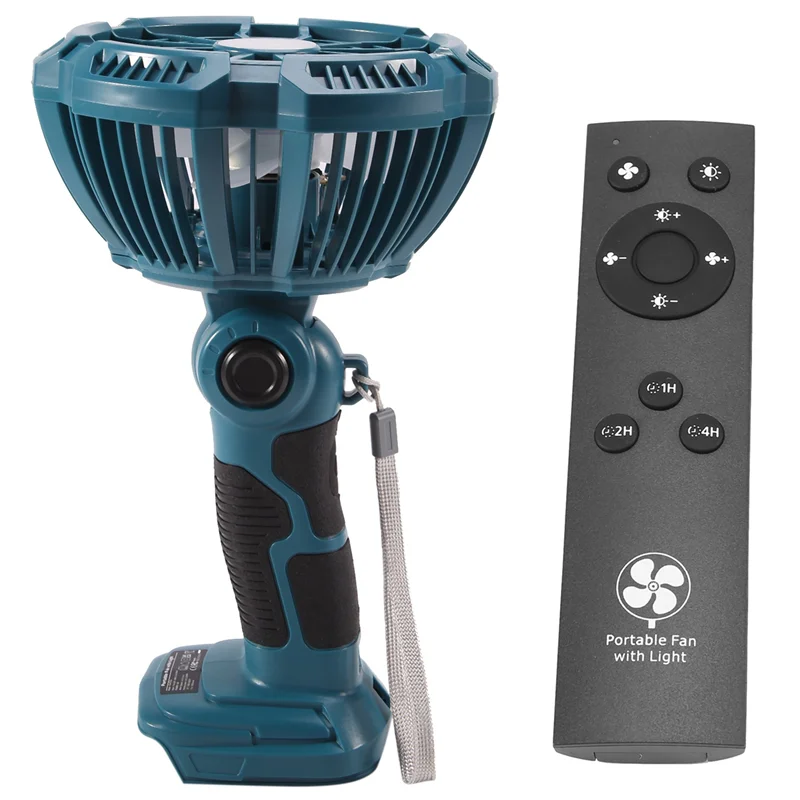 Ventilador de Camping con batería externa, adecuado para Makita (A)