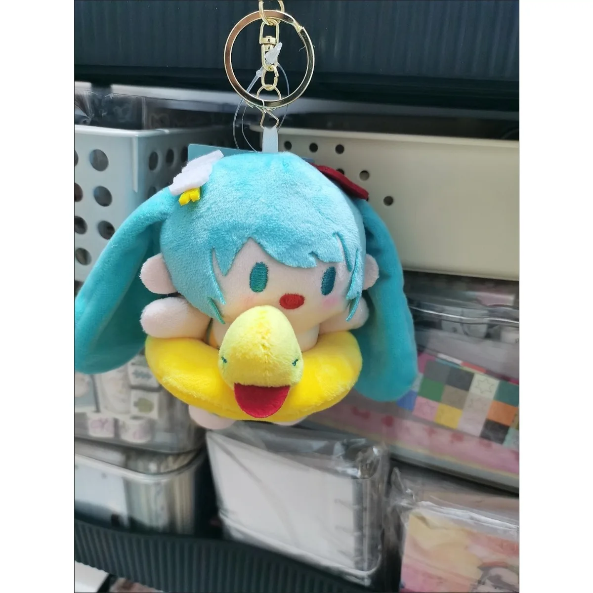 

Swimming Ring Doll Hatsune Miku Plush Pendant Key Chain Schoolbag Birthday Gift Anime Cartoon Collect Toys