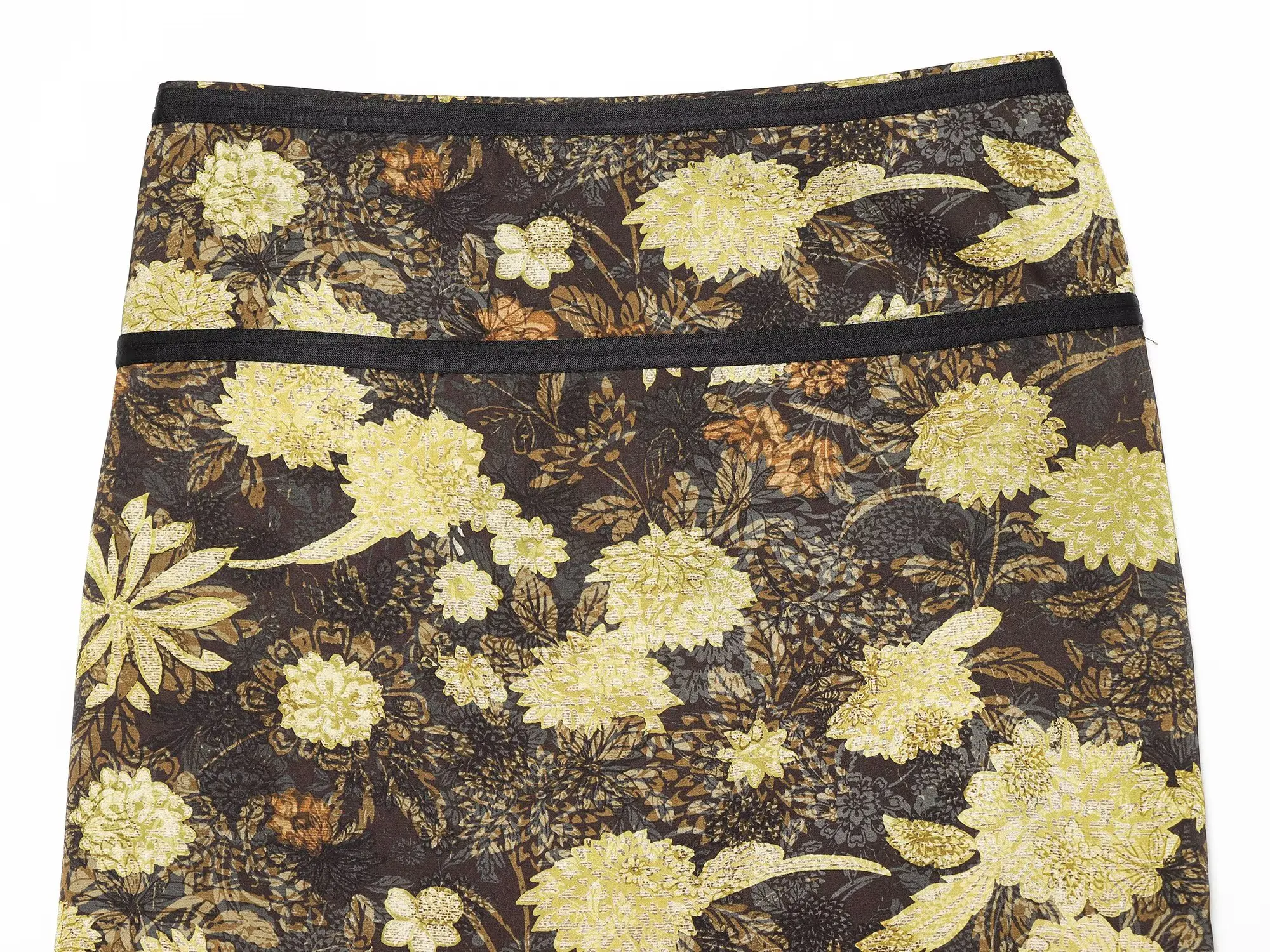 Neuer Herbst-Midirock für Damen, Hohe Taille, Schlitz, Knopfverschluss, Lange Röcke, Vintage-Mode, Elegante Bedruckte Röcke für Damen im Büro – Detail 7