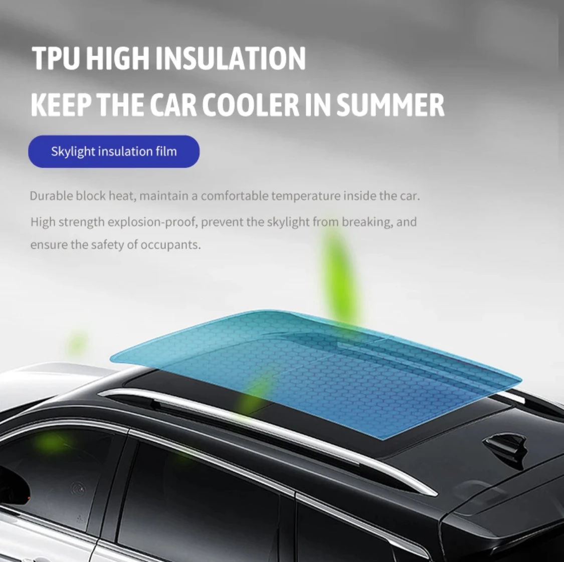 7.5MIL Auto TPU Wrap Film Zonnedak Bescherming Zwart Dak Dakraam Rekbaar Ijs Armor IR Afwijzing Anti-Kras Raampantser