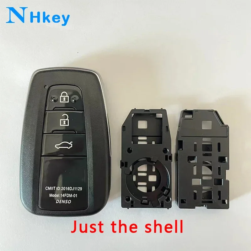 

NHkey For Toyota Prius Camry Corolla C-HR CHR RAV4 Prado Replacment Smart Card Housing Cover Shell 3 buttons