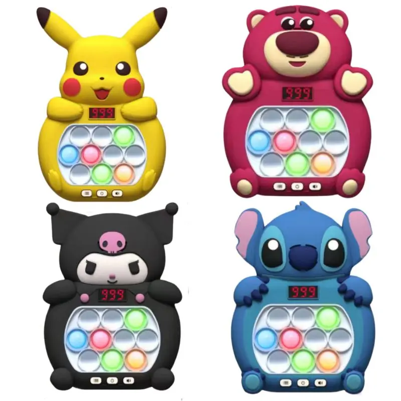 New Kuromi Quick Push Game Pop up Fidget Bubble Electronic Pop it Pro Game Light Stress Relief Toy Adult and Children\'s Gift Box