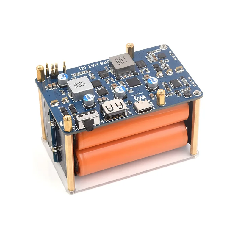 raspberry-pi-5-ups-電源モジュール-リチウム電池と-i2c-通信による無停電-5v-6a-双方向高速充電