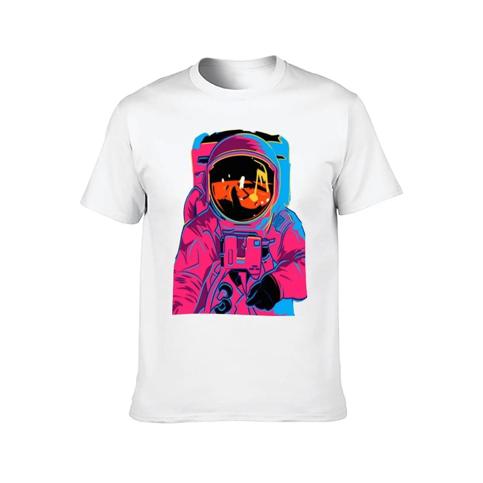 Trippy rainbow Astronaut T-Shirt t shirts for man slim fit t shirts for man pack cotton T-Shirt