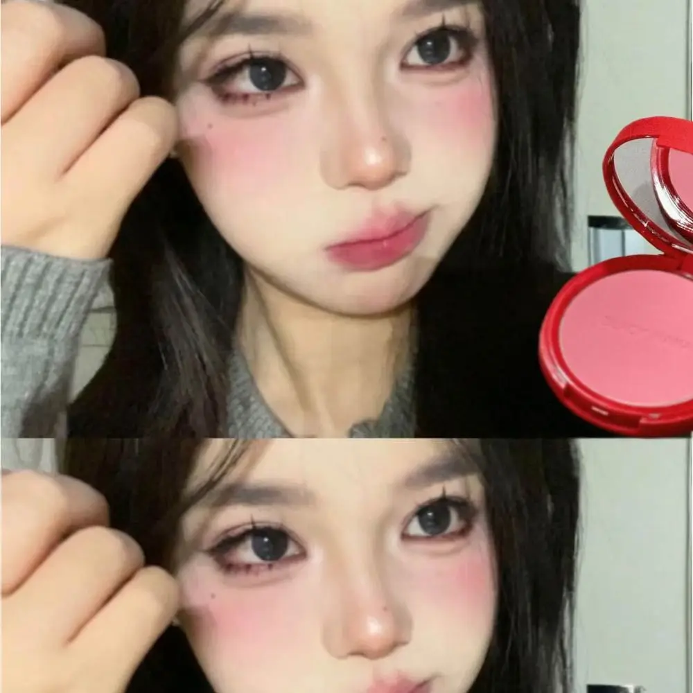 Makeup Tool Soft Monochrome Blush Mist Matte Brighten Blush Palette Three-dimensional Pattern Waterproof Face Blusher Girl