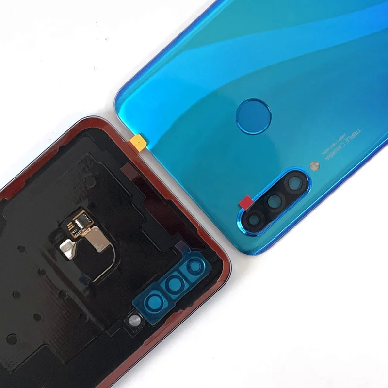 Battery Cover For Huawei P30 Lite MAR-LX1M Back Housing Back Glass Camera Frame Lens Fingerprint Flash Sticker MAR-AL00