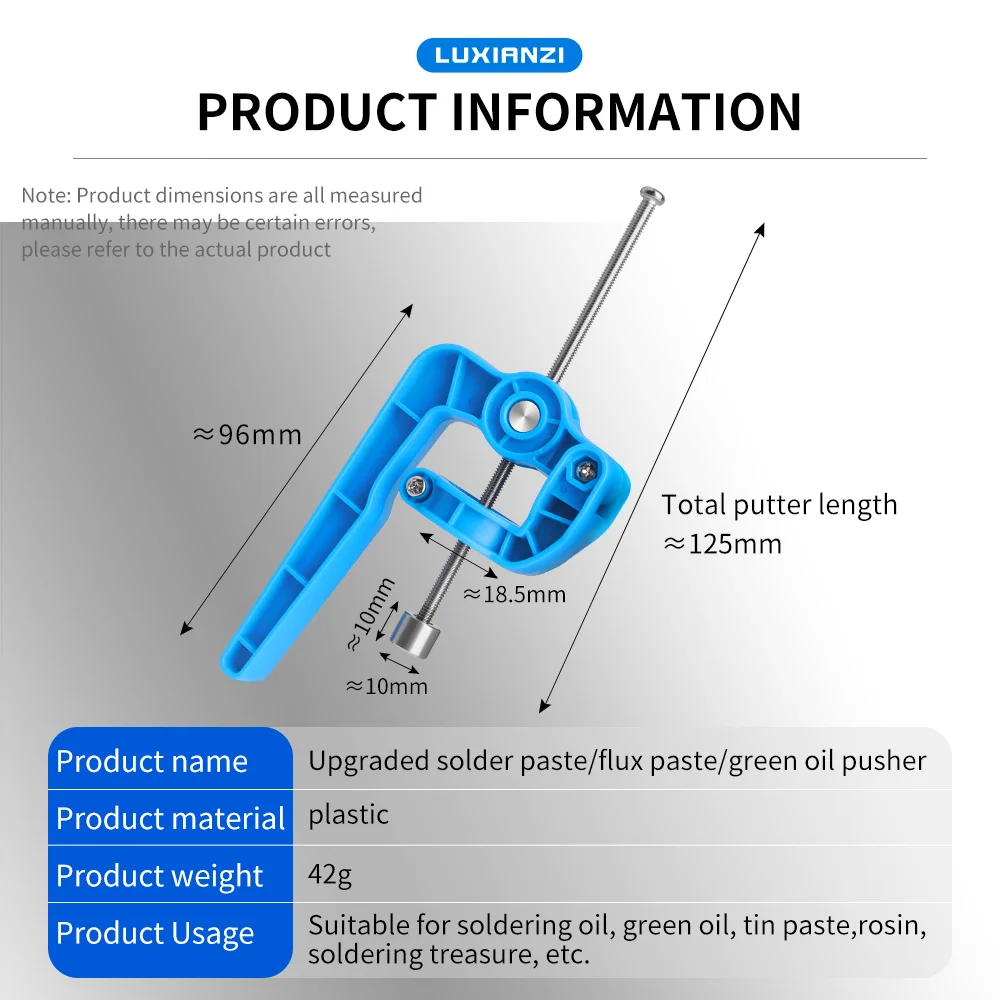 Imagem -03 - Luxianzi Pasta de Solda Extrusora de Fluxo Impulsionador Óleo Verde Agulha Barril Seringa para Placa de Circuito Ferramenta de Reparo de Solda uv Cola Booste