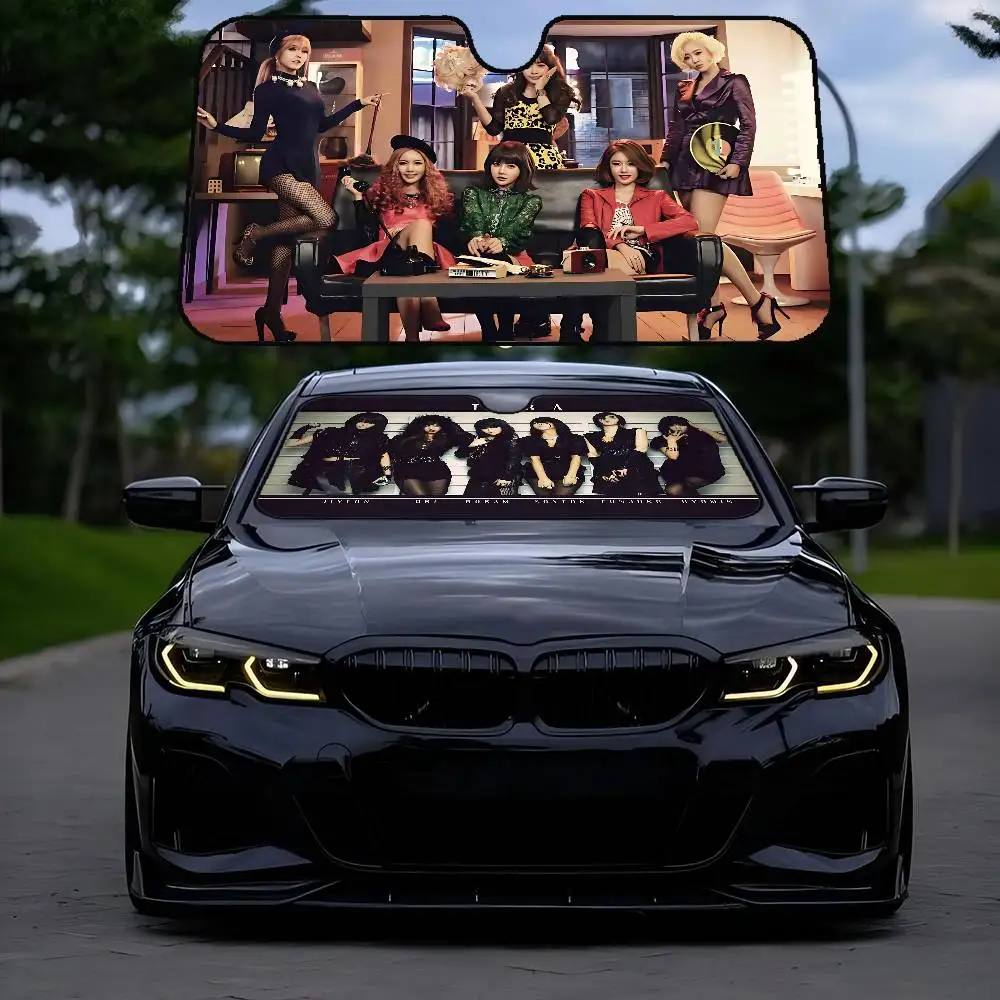 

K POP T-ara Car SunShade Car Sunshade Window Sunshade Interior Front Baffle Double Ring Sunshade