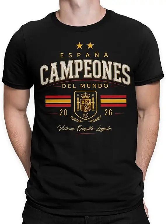 Spanien Fußball-Champions Fan-Shirt mit Wildem Stier und Fußball, Spanisches Spieltag-Geschenk-T-Shirt für Männer und Frauen, Espana Campeones Del Mundo – Detail 11