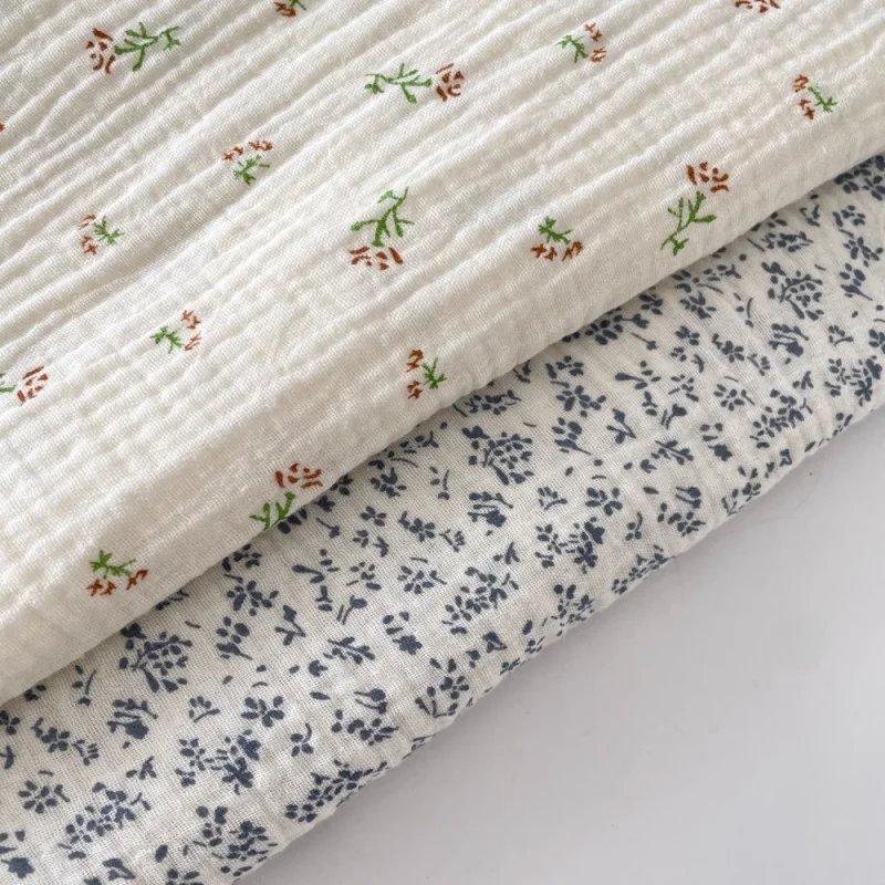 

Handmade diy polyester cotton fabric for tablecloth dress cover floral fabric