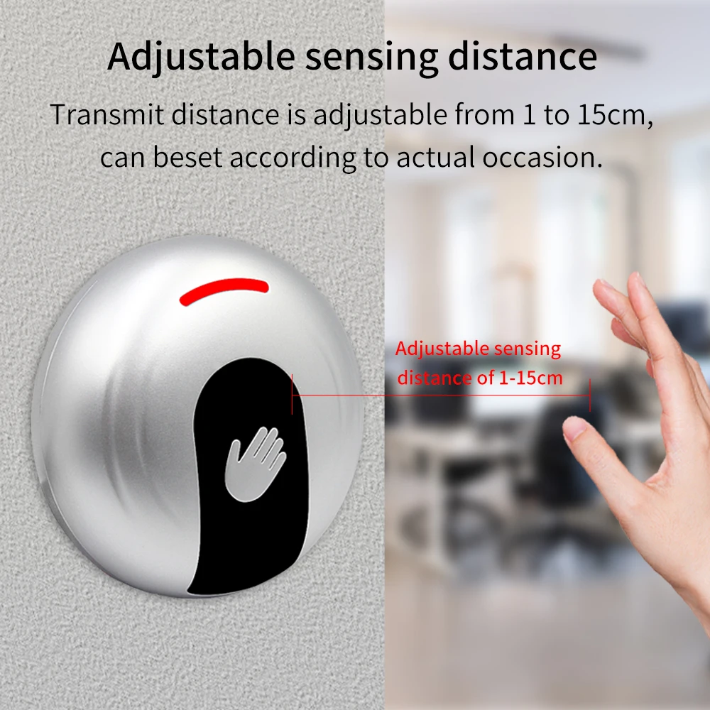 Waterproof DC 12V-36V Touchless Sensor Exit Button Door Release Switch IR Contactless Infrared No Touch Exit Button Door Access