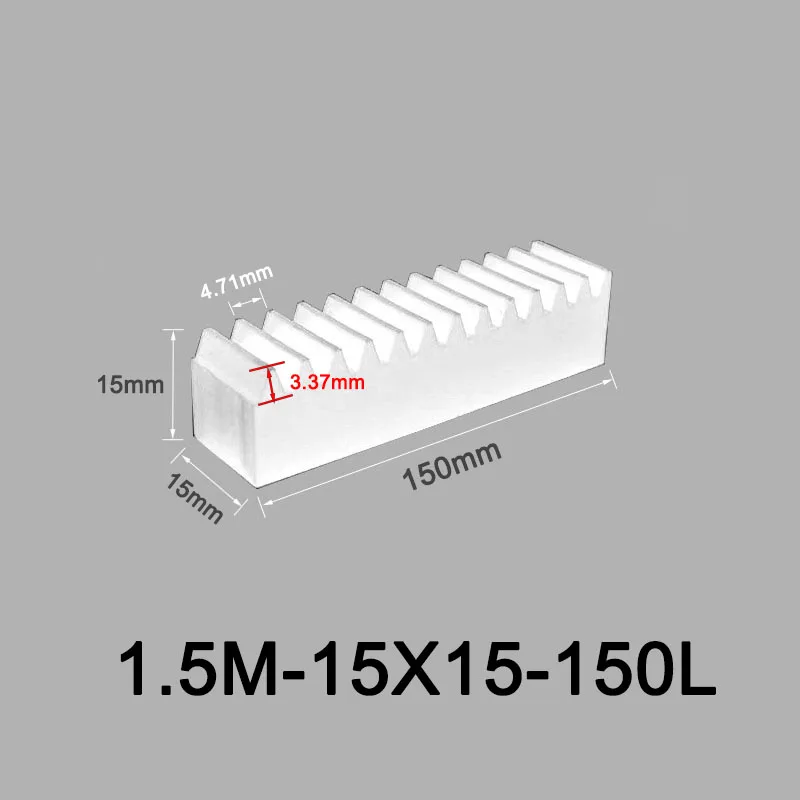 White POM Plastic Rack Gear Bar 1M/2M Door Window Cabinet Drawer Hardware Gear Racks