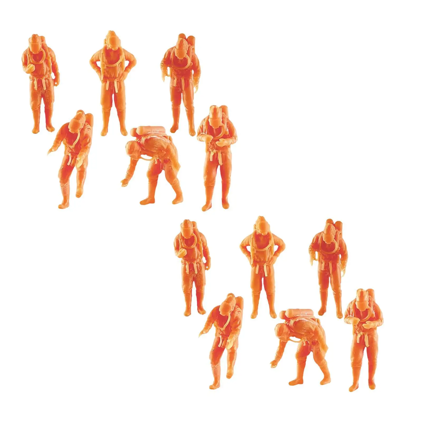 

6x Model People Figures Creative Miniature Firefighters for DIY Scene Decor
