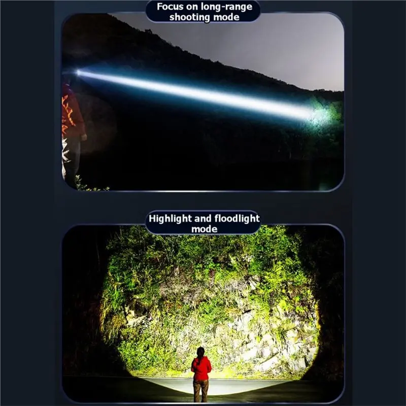 ABMH-Bright Headlight LED Headlamp Strong Light USB Rechargeable Head Lamp For Zoomable Camping Fishing