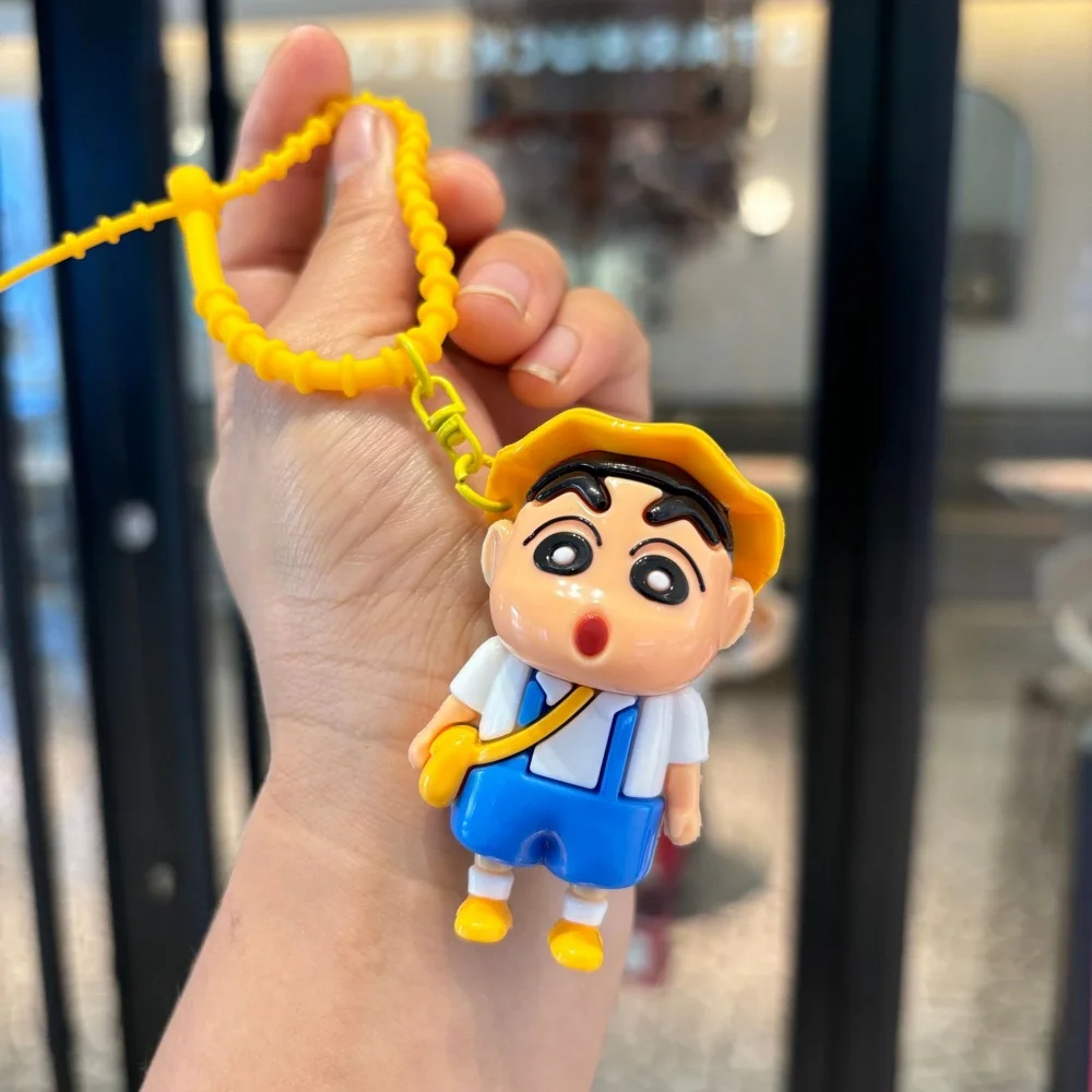 Crayon Shin Chan Anime Keychain Multiple Styles PVC Character Pendant with Soft Loop Strap for Tote Bag Handbag Display Gift view 6