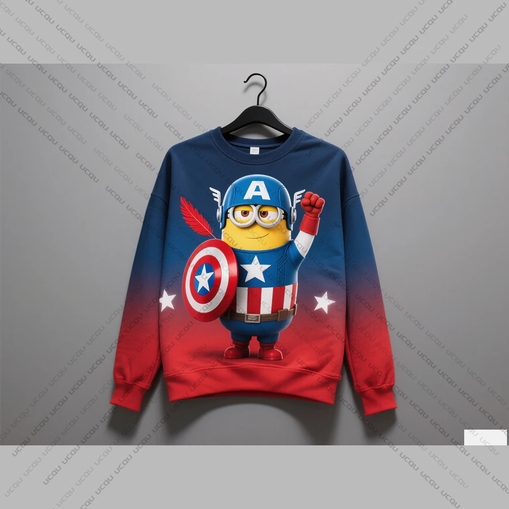 سويت شيرت نسائي من Disney Pure، سويت شيرت بقلنسوة، سروال كابتن أمريكا، طباعة فريدة من نوعها، مقاس كبير، ملابس الشارع، نمط الهيب هوب