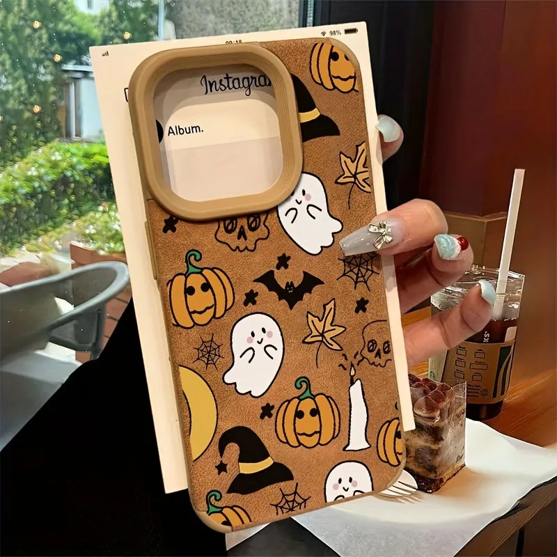 Casing Lunak Kulit Domba Antik Tahan Benturan Kulit Imitasi Matte untuk Penutup iPhone 11 12 13 14 15 16 Pro Max 16 Plus XS X XR