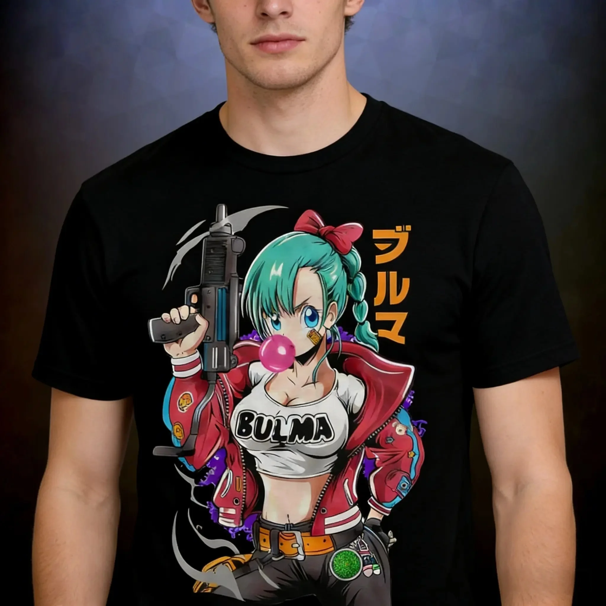 2026 Summer Dragon Ball Vintage Anime T-Shirt Men's Pure Cotton Loose Casual Bulma Retro Tee for Daily Sports Wear Y2K Style