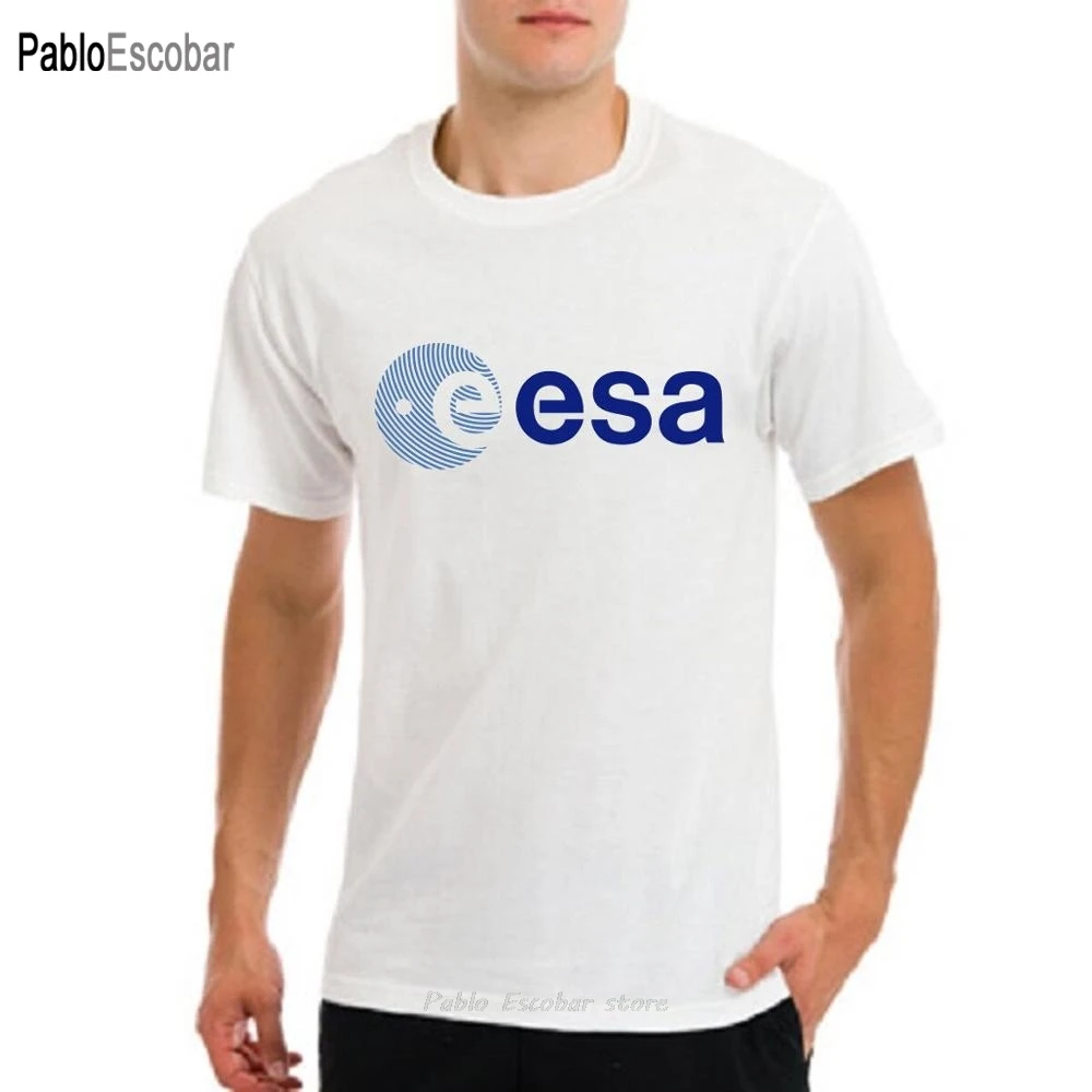 Esa Europe European Space Agency Symbo Nerd Geek Mens White T-Shirt  Mens New Fashion Fashion T Shirts