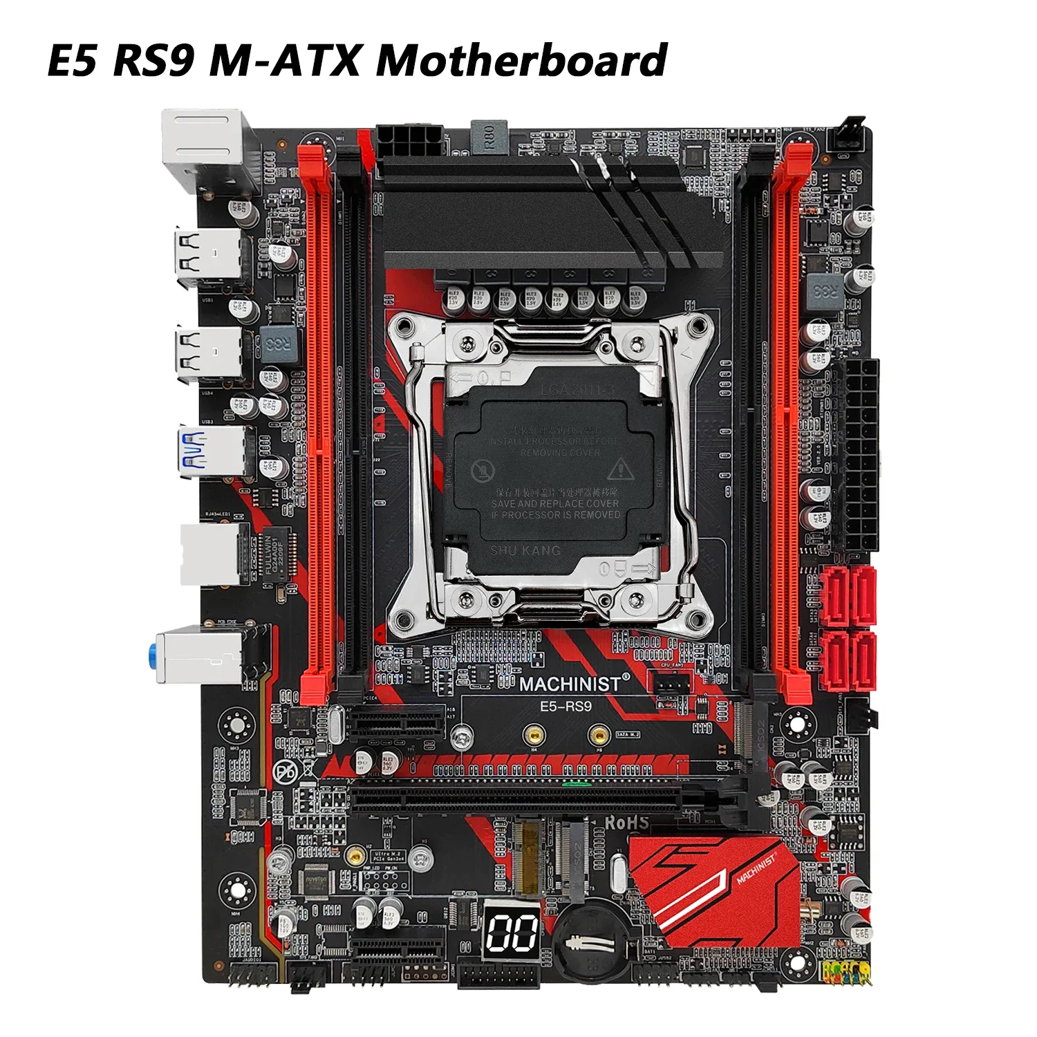 MACHINIST X99 Motherboard Support Xeon E5 V3 V4 LGA 2011-3 CPU Processor DDR4 RAM Four channel and SATA PCI-E M.2 Slot E5 RS9