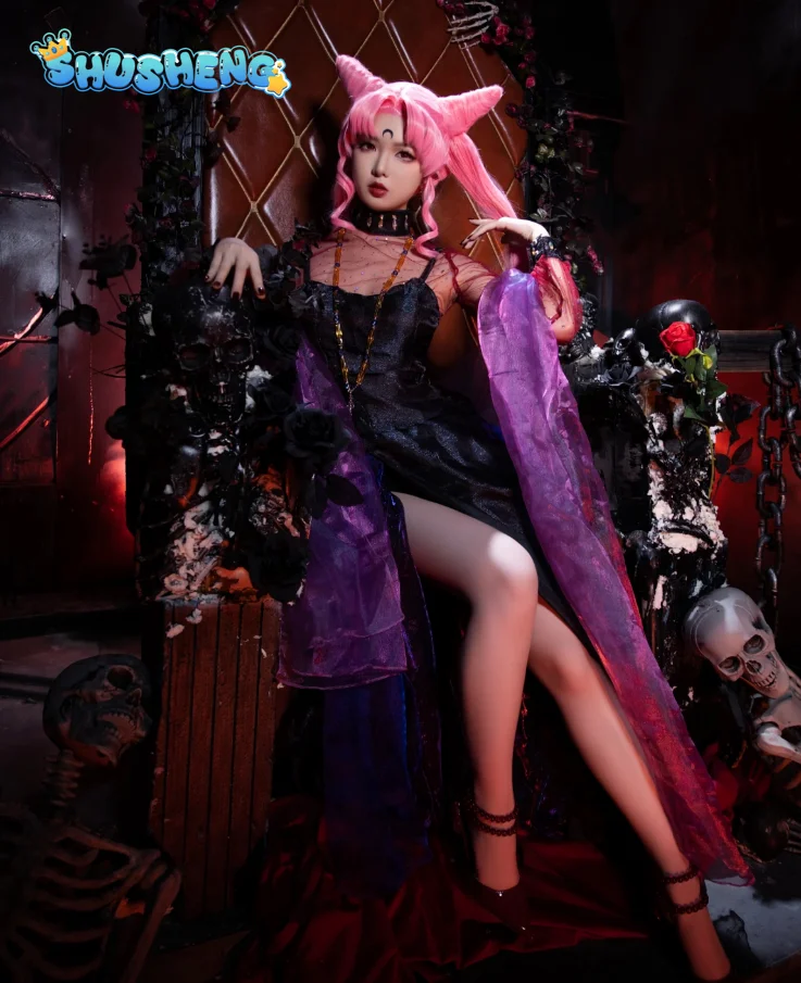 

Anime Moon Chibiusa Cosplay Sailor Costume Tsukino Usagi Women Black Lady Chibiusa Cosplay Small Lady Serenity Halloween Wig