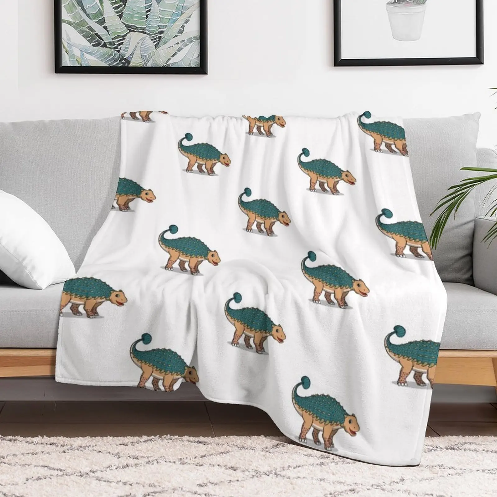 Ankylosaurus Throw Blanket