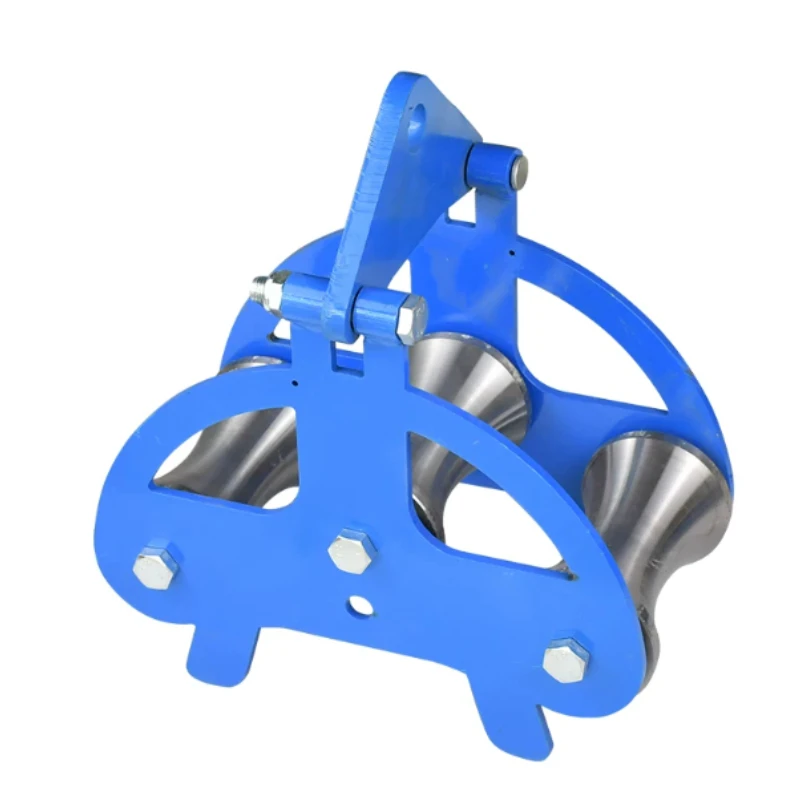 Cable pay-off pulley corner straight running slider wellhead thickened nozzle bridge hanger steel wheel large bend cable pulley