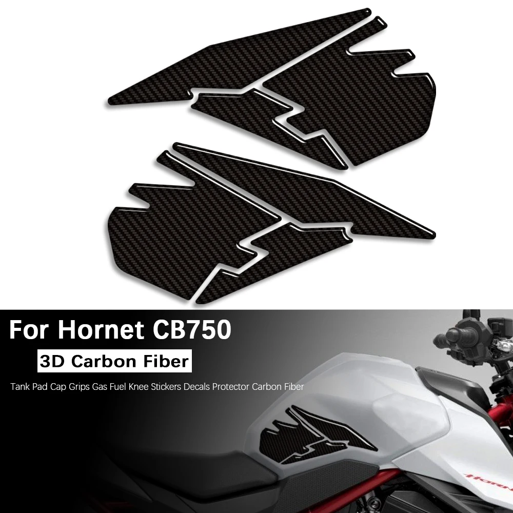 

For Hornet 750 CB750 CB 750 2023 2024 2025 2026 Tank Pad TankPad Cap Grips Gas Fuel Knee Stickers Decals Protector Carbon Fiber