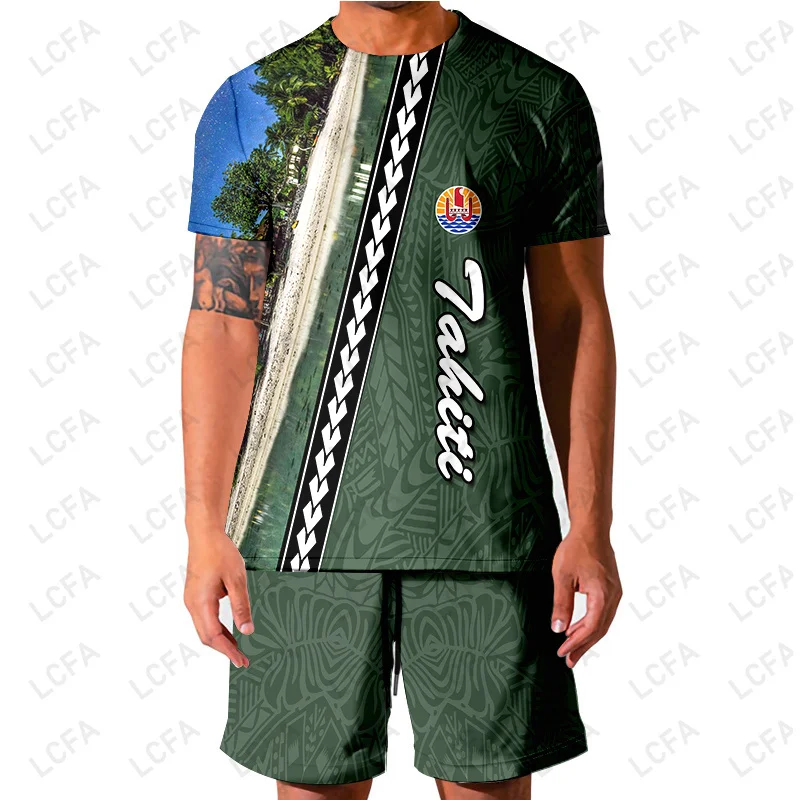 

Polynesia Tahiti Set Shorts T-shirt Men 3D Print 2 Piece Set Suit Dropshipping Products To Sell Summer Sets Causal Personality
