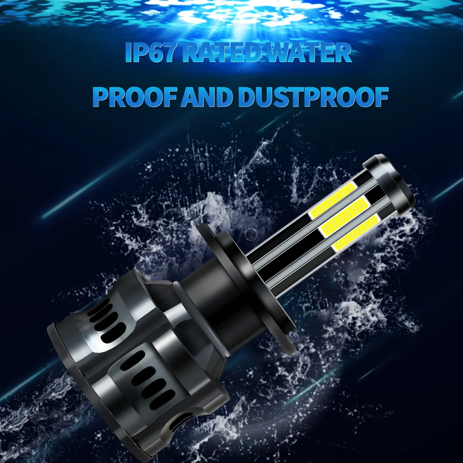 TCYATO  8-sided LED bulbs for cars H1H7H4 high and low beam integrated 6000K car lights 9005 LED , front headlights, fog light