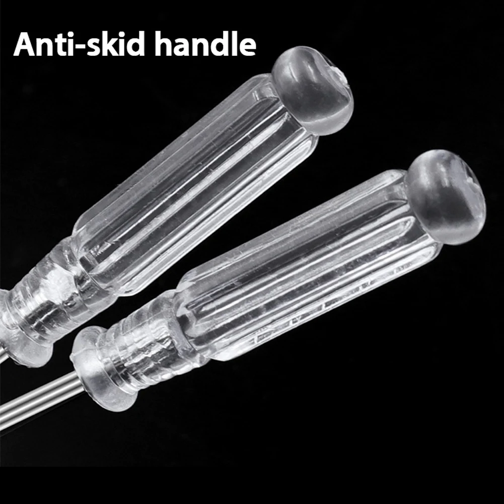 1pc Mini Portable Screwdriver With Transparent Handle Slotted Cross Screwdrivers Repair Tool Precision Screwdrivers