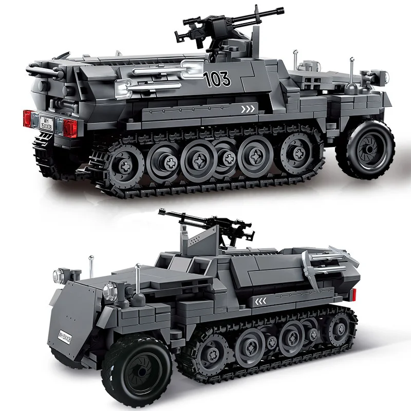 Land Stuka World War Army Military Soldiers Zu Fuss Rocket Launcher Building Blocks Bricks Model DIY Assembly Toys view 2
