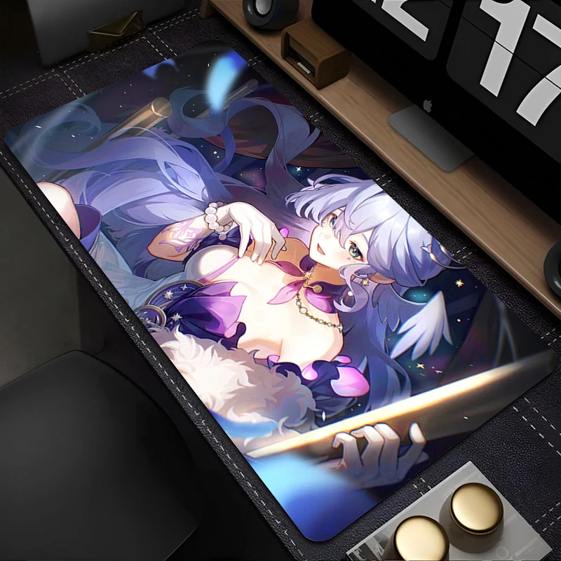 Robin Honkai Star Rail Mouse Pad Laptop Kawaii Anime Keyboard Rug XXL Cute Angel Girl Desk Mat Computer Gamer Cabinet Mousepad