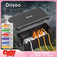 Caja eléctrica impermeable Diivoo, caja de conexión de Cable exterior, caja de conexión de Cable de extensión exterior para jardín