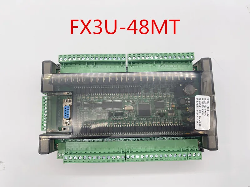 High speed FX3U-48MR/48MT 24 input 24 output 6 analog input 2 analog output industrial control board with RTU CAN communication