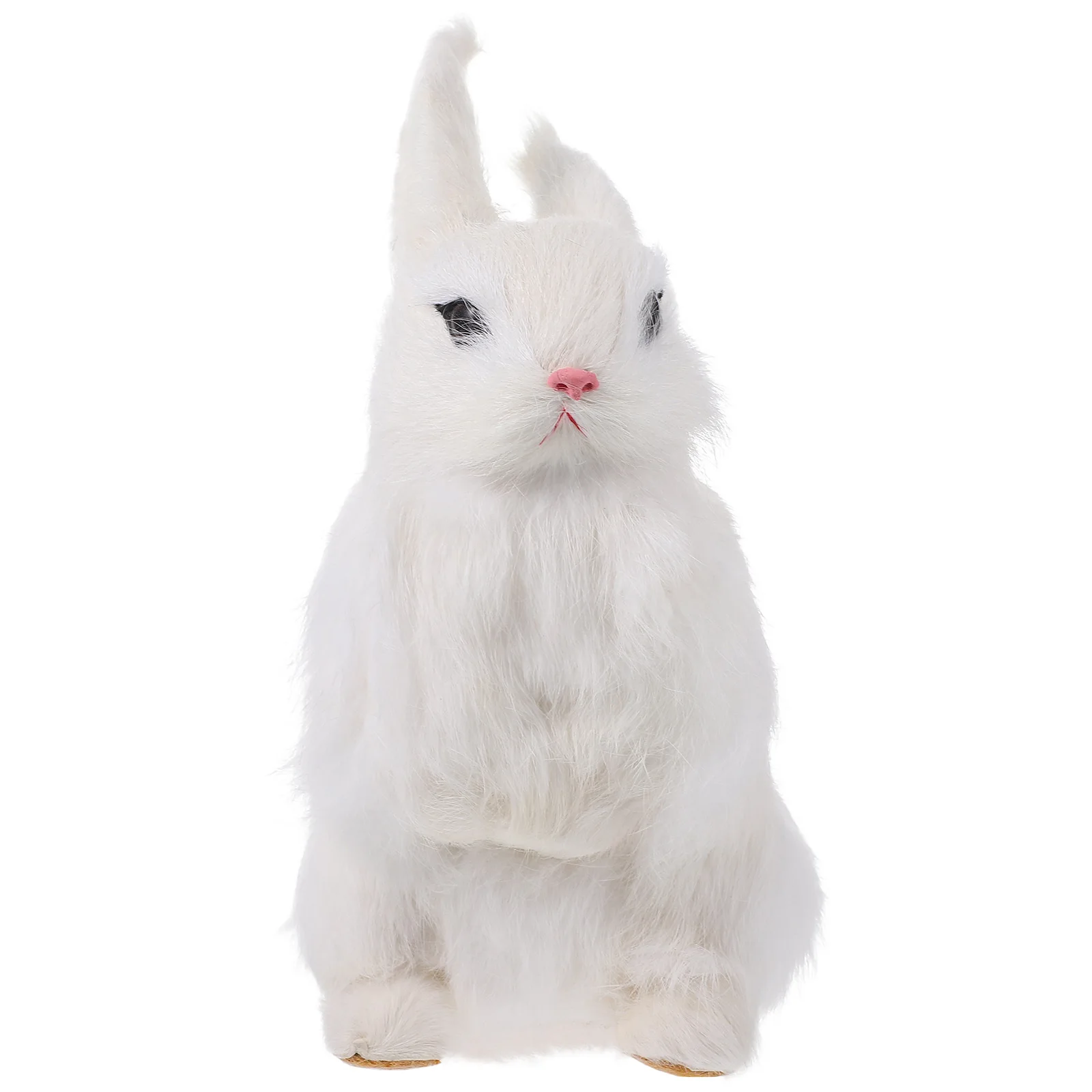 

1Pcs Lifelike Bunny Statue Decor Sturdy Faux Material Whimsical Outdoor Indoor Decoration for Living Room Bedroom Courtyard