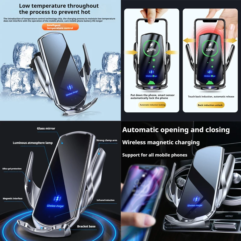 For BMW 3 Series E90 2005-2012 Car Phone Holder Strong Special Fixed Bracket Base 15W Wireless Charging Cars Accessories view 5