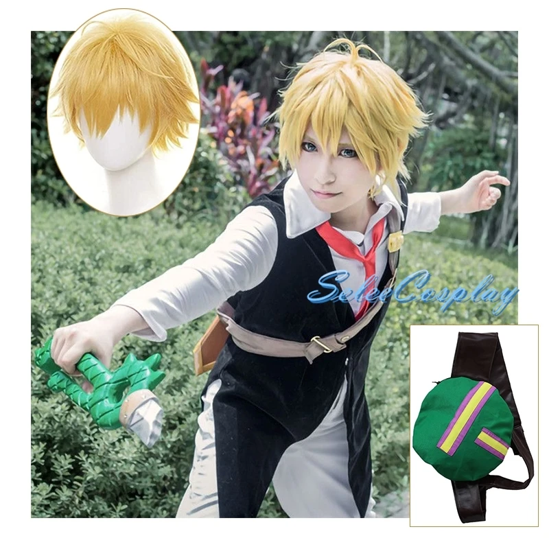 Anime Seven Deadly Sin Cosplay Meliodas Costume Dragon\'s Sin of Wrath Set Synthetic Wigs Halloween Costumes for Men Women