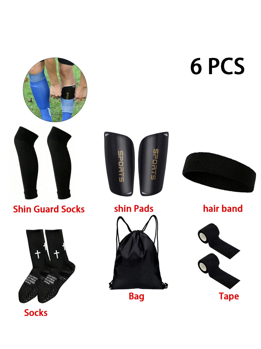 

Набор из 6 предметов для мужчин и женщин, спортивные носки на открытом воздухе, футбольные носки, спортивные бандажные мячи, сумка, эластичные носки до середины икры, платок для ног