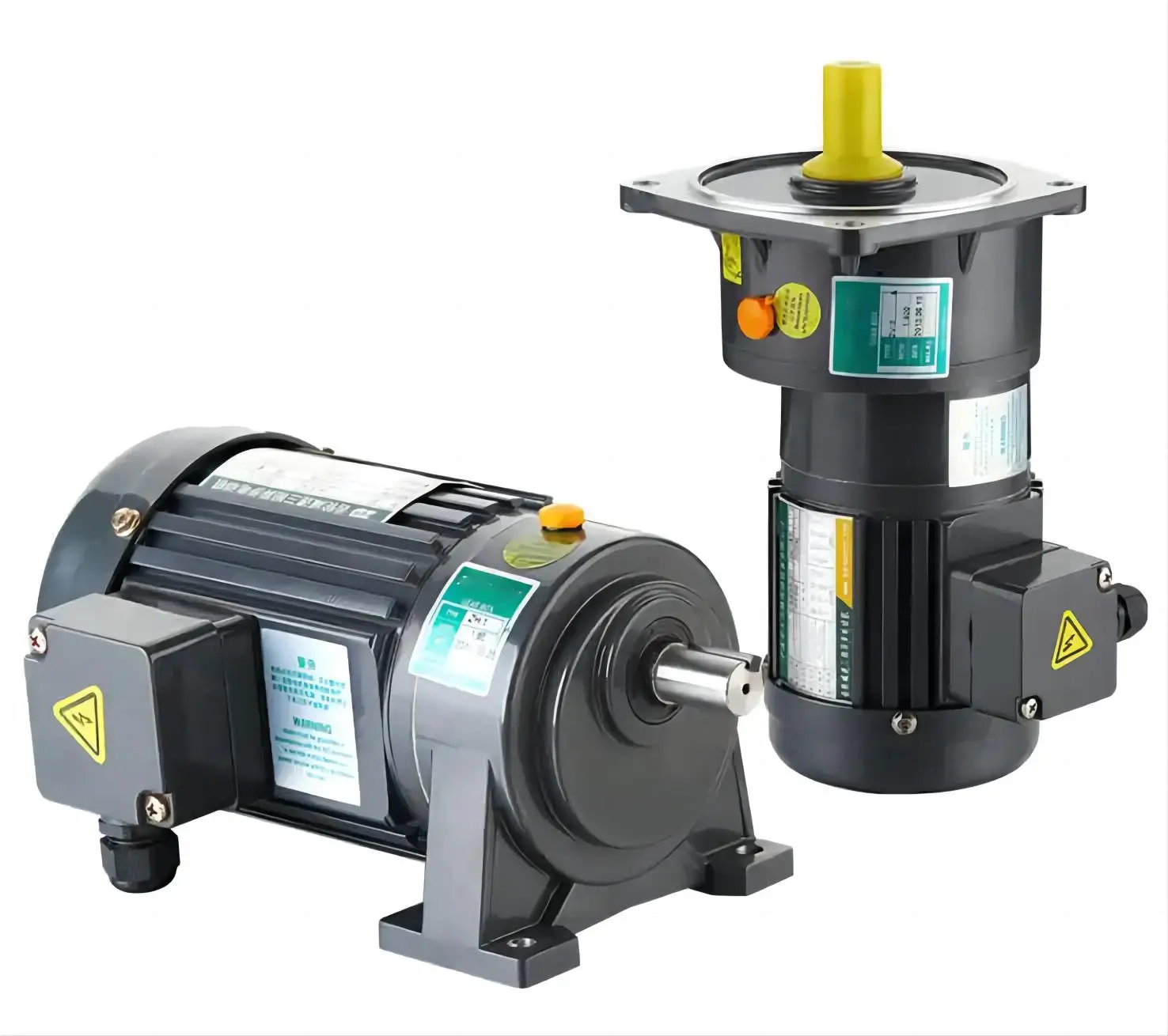 Foot Mount Shaft Dia 18mm 22mm 28mm 32mm 40mm 50mm 100W ~ 3700W Horizontal Vertical Single Phase 3-Phase AC Helical Gear Motor