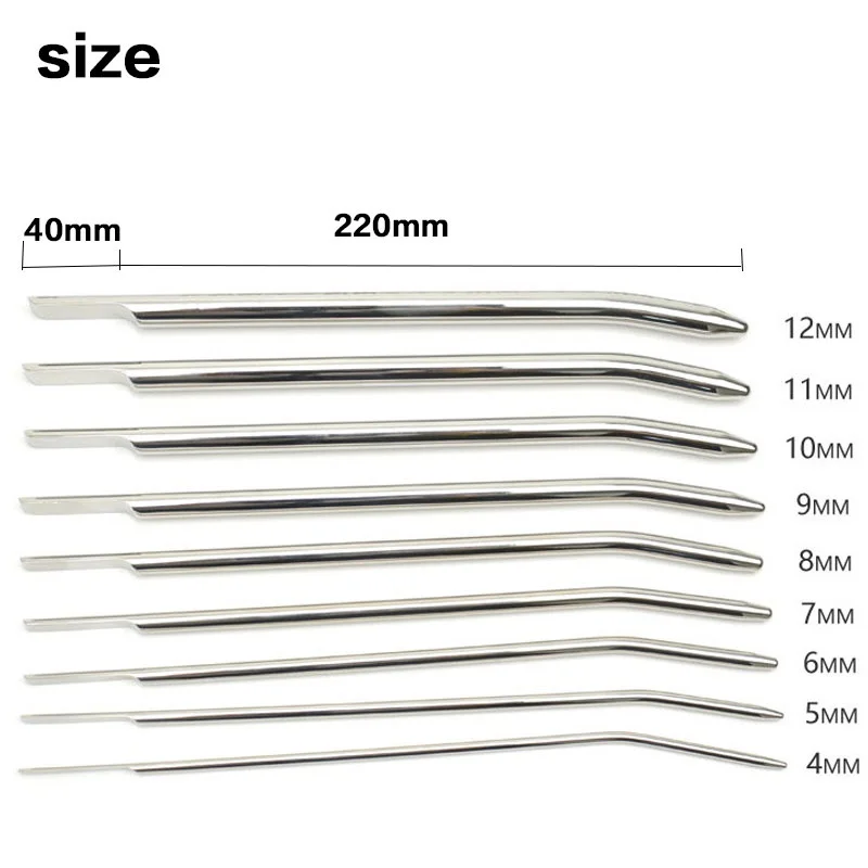 9 Size Stainless Metal Urethral Sounding Catheter Dilator Male Masturbation Beginner Training kit Sex Toys For Man Penis Plug