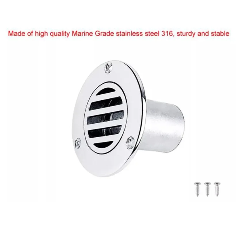 High Quality Boat Floor Deck Drain Marine Grade Stainless Steel 316 For Boat Yacht Deck Drainage Hardware Replacement Accessorie