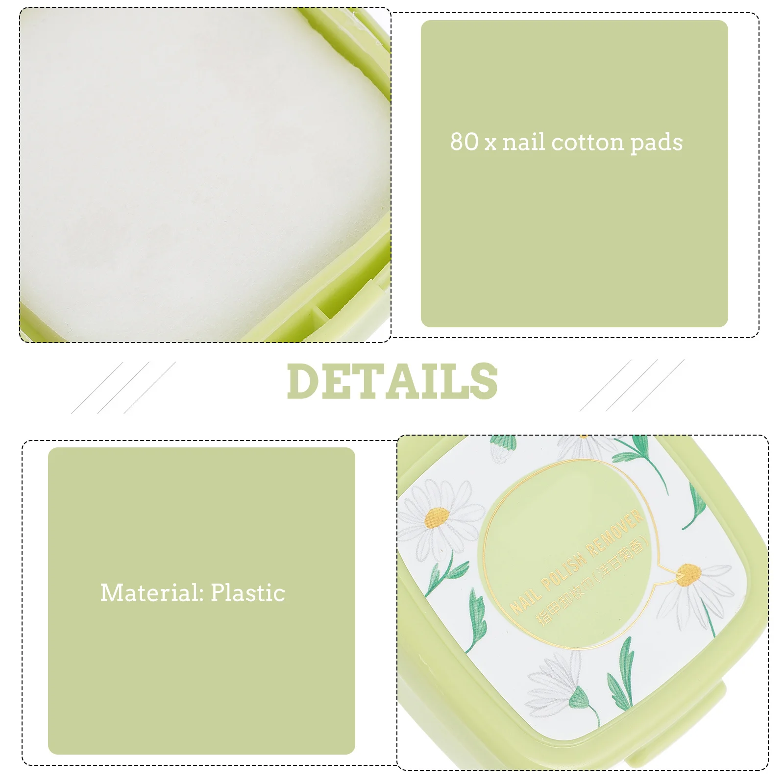 80 pçs remendos de limpeza descartáveis removedor de esmalte almofadas algodão premium para uso em salão de beleza em casa manicure limpar arte remover remendo géis de unhas