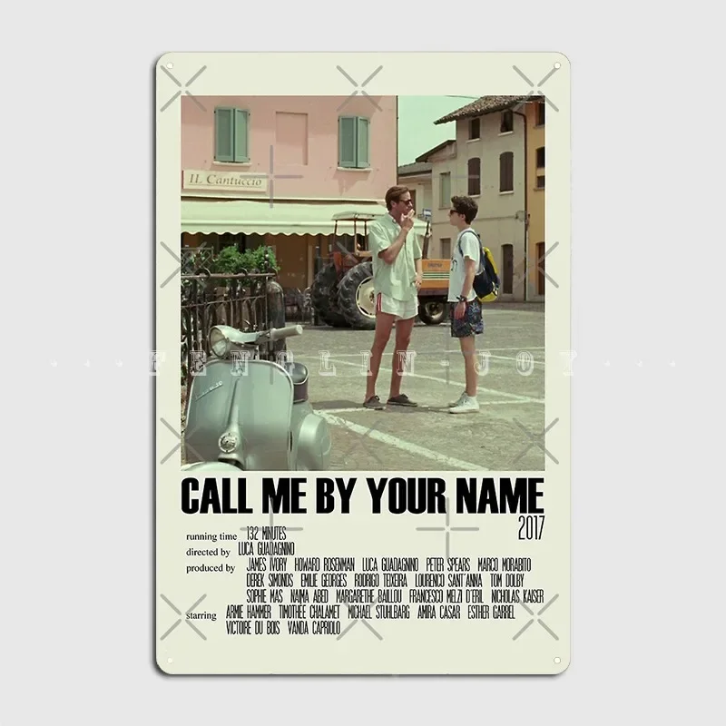 Póster alternativo Call Me By Your Name, placa de Metal, placas de garaje para Pub, cartel de estaño Retro para Club