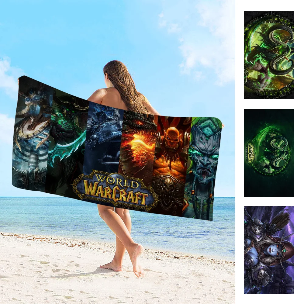 W-World Of W-Warcraft W-Wow Towel Microfiber Beach Towel Absorbent Quick dry Soft Yoga Swimming Resort Mountain Climbing Towel