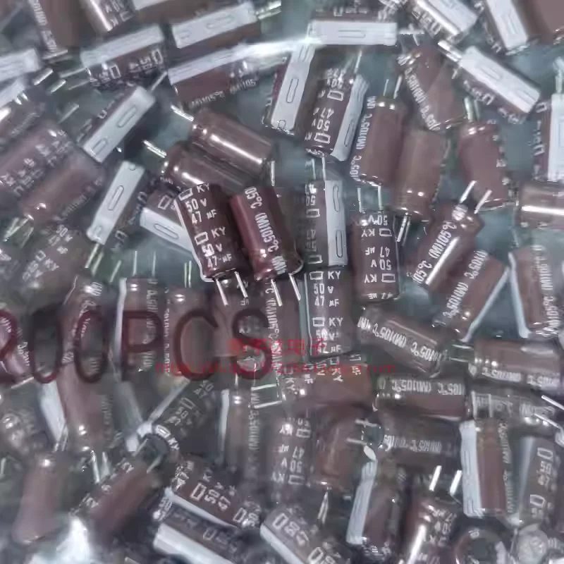 10-100PCS 47UF 50V Japanese Black Diamond 50V47UF 6X11 KY High Frequency Long Life Electrolytic Capacitor NCC
