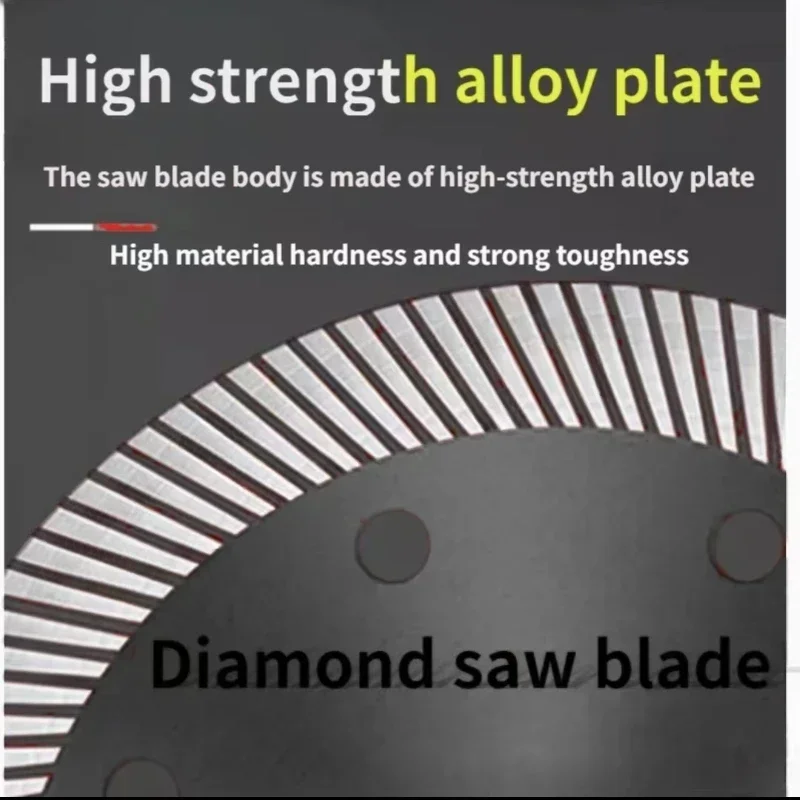 105mm/4 inch diamond carbide stone cutting saw blade is suitable for dry cutting and grinding of granite, marble and hard tiles