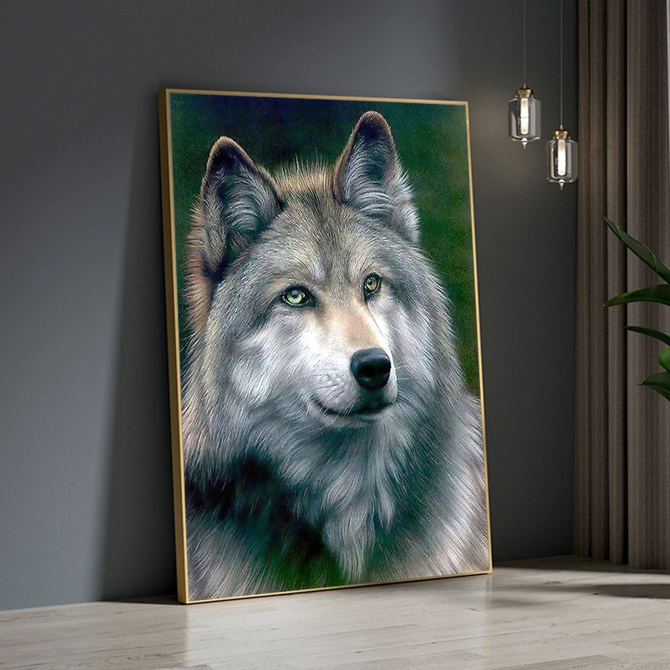 Full Square / Round Dill Diamond Painting Wolf 5D DIY Diamond Embroidery Mosaic Animal Cross Stitch Handmade Gift Decortion Art