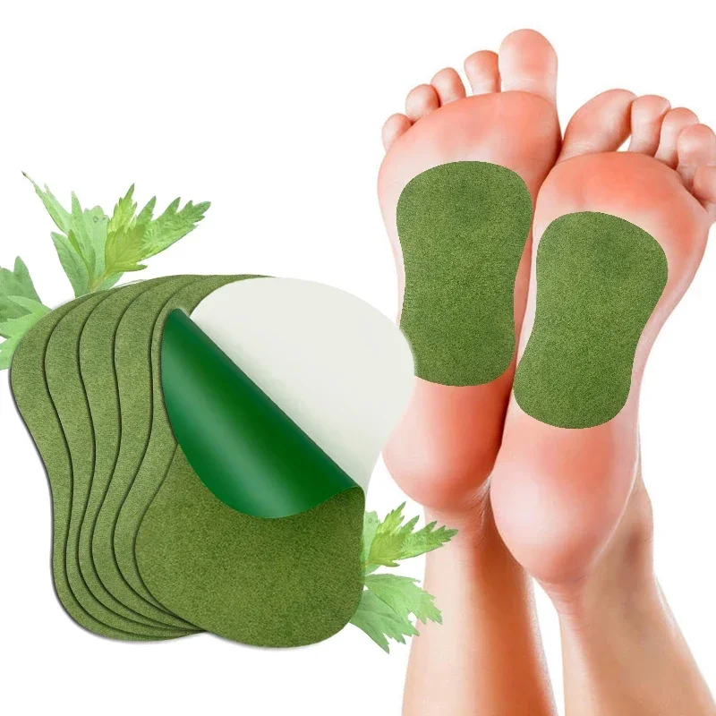 Detox Foot Patches Pads 12/24Pcs Natural Herbal Wormwood Artemisia Argyi Feet Body Toxins Cleansing Relieve Stress Help Sleeping